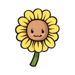 how to draw a cartoon sunflower image