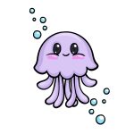 How to Draw A Cartoon Jellyfish image