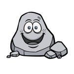 how to draw a cartoon rock image