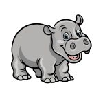 how to draw a cartoon hippo image
