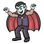 how to draw a cartoon vampire image