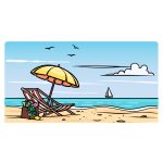 how to draw a cartoon beach image