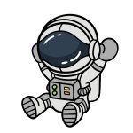 how to draw a Cartoon Astronaut image