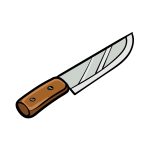 how to draw a cartoon knife image