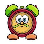 how to draw a cartoon clock image