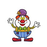 how to draw a cartoon clown image