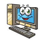 how to draw a cartoon computer image