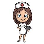 how to draw a cartoon nurse image