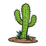 how to draw a cartoon cactus image