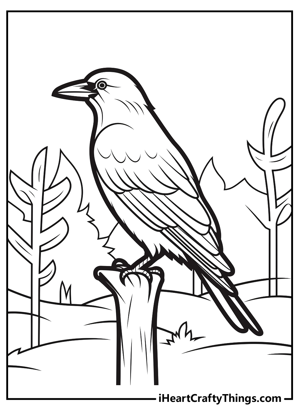 raven coloring printable