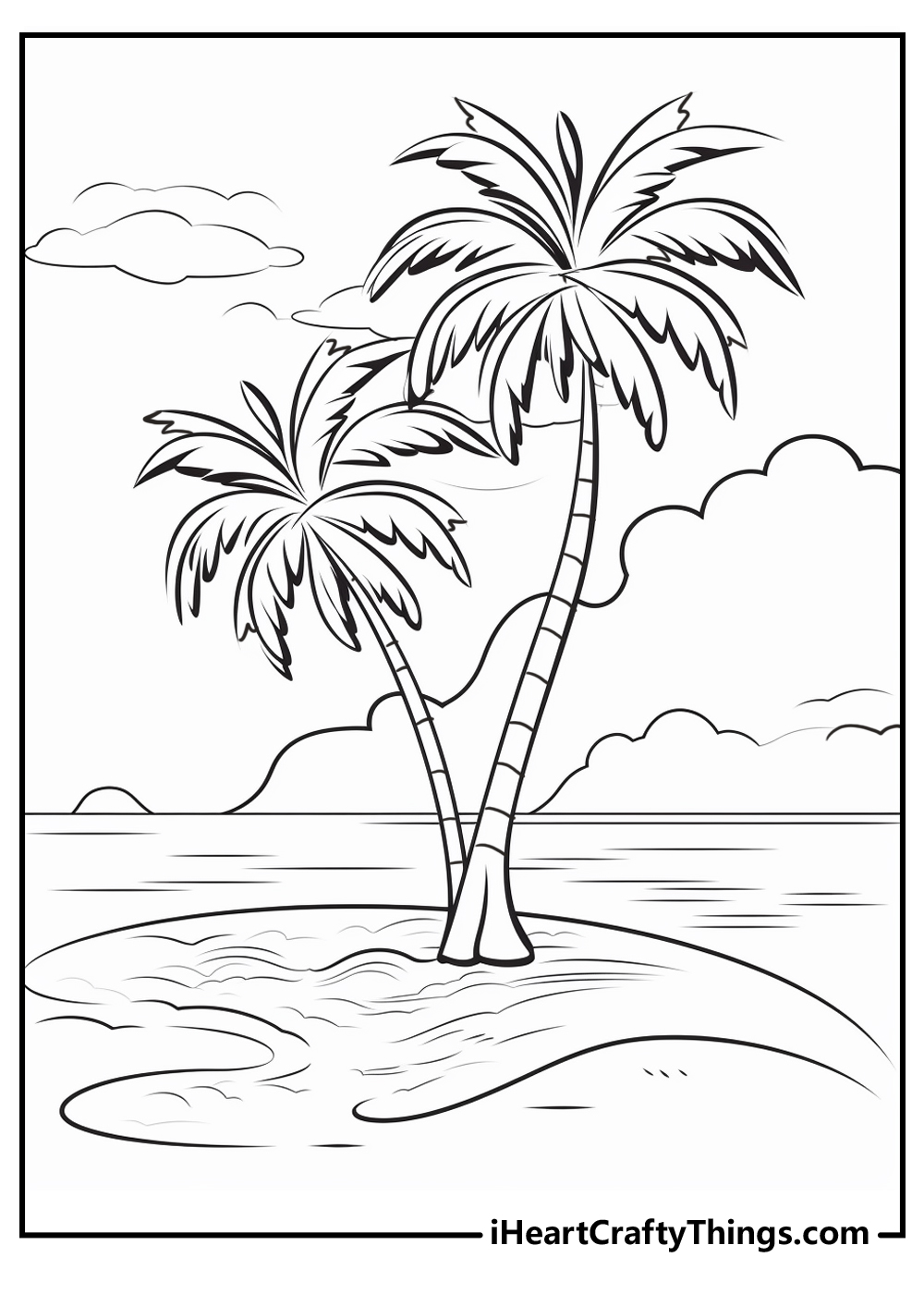 original tropical coloring printable