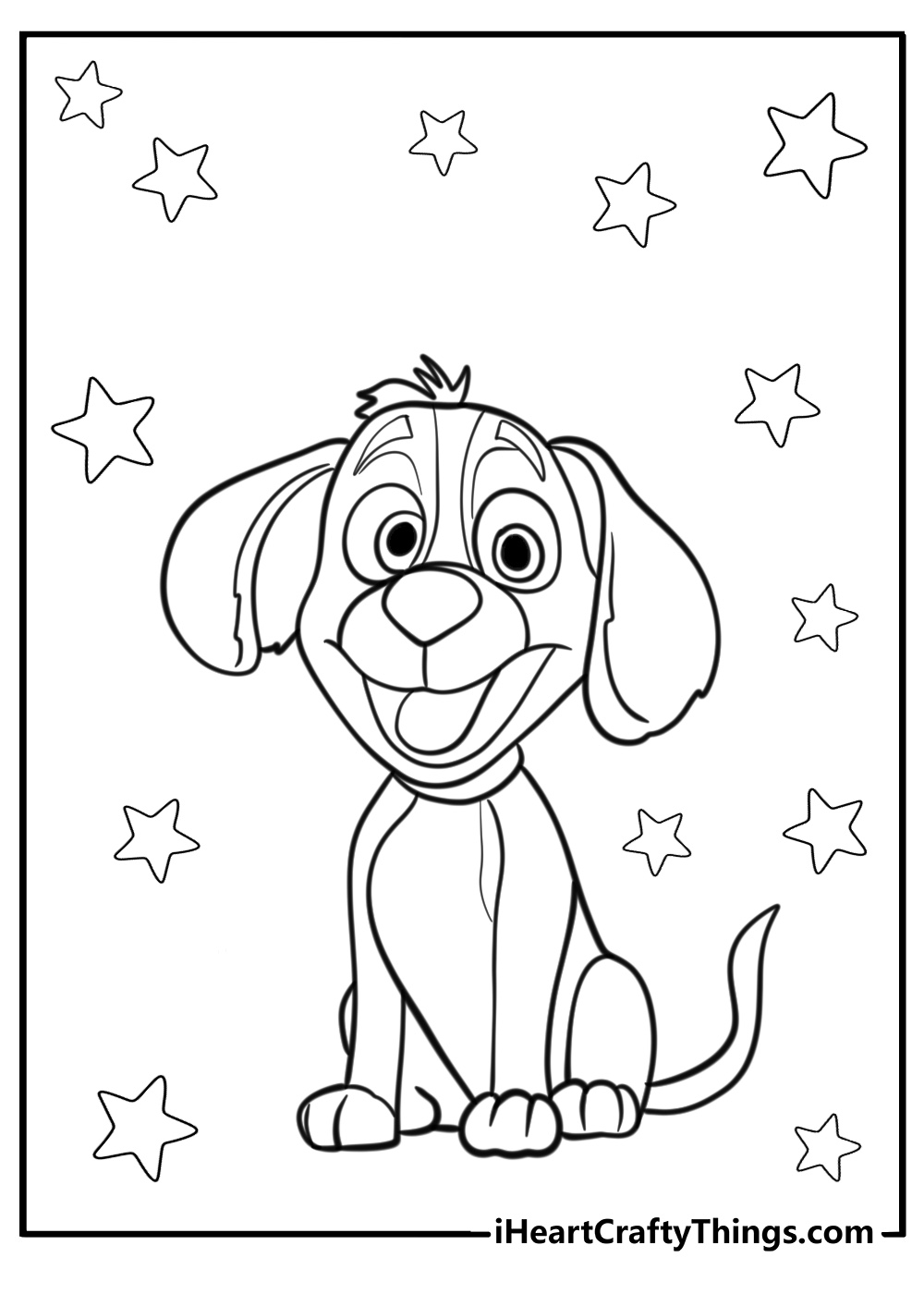 Cute dog looking happy and content