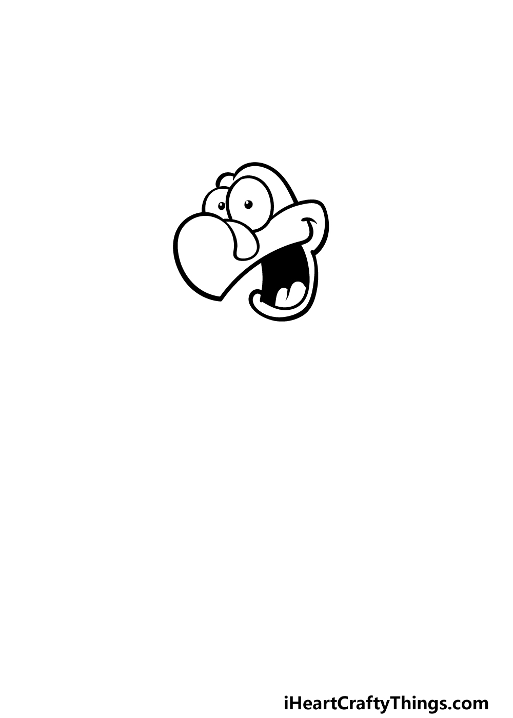 how to draw a cartoon turkey step 1