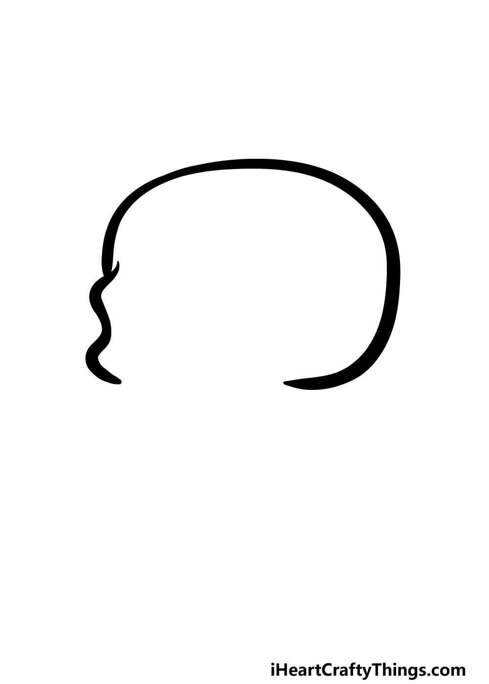 how to draw a cartoon skull step 1