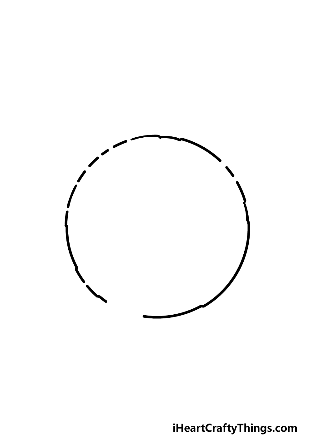 how to draw a cartoon earth step 1