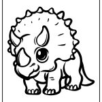 Baby Dinosaur Coloring Pages free printable