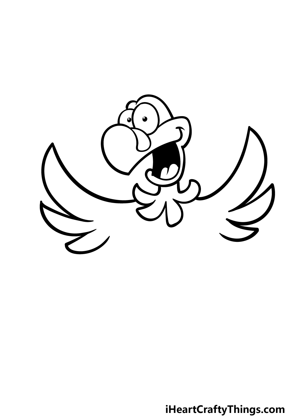 how to draw a cartoon turkey step 2