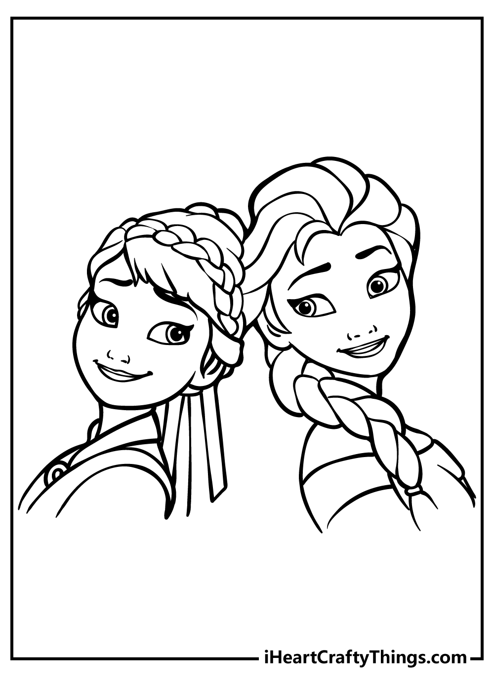 Elsa and Anna coloring pages free printable
