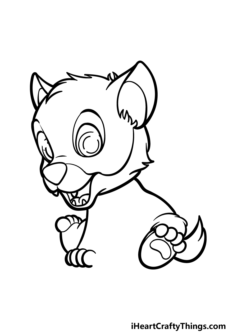 how to draw a cartoon wolf step 4