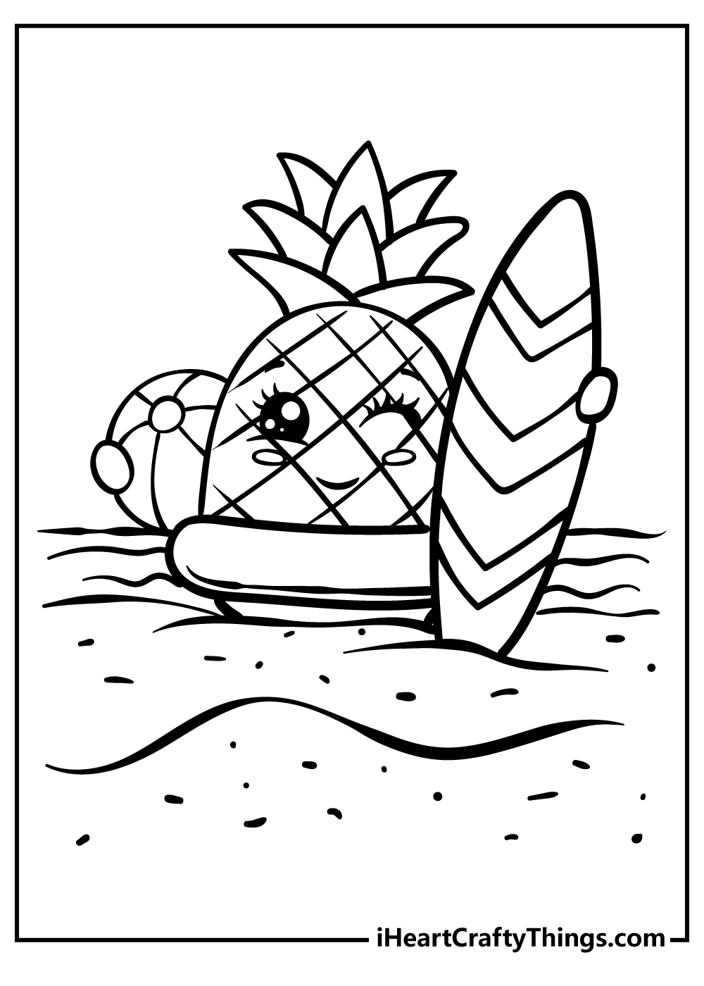 Summer doodle art to color