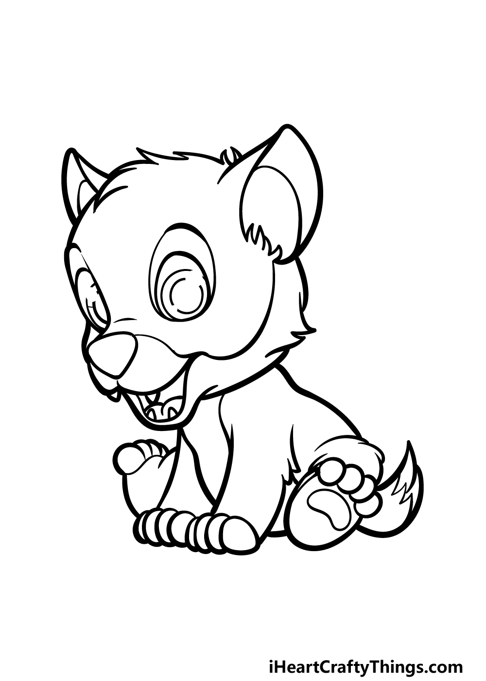 how to draw a cartoon wolf step 5