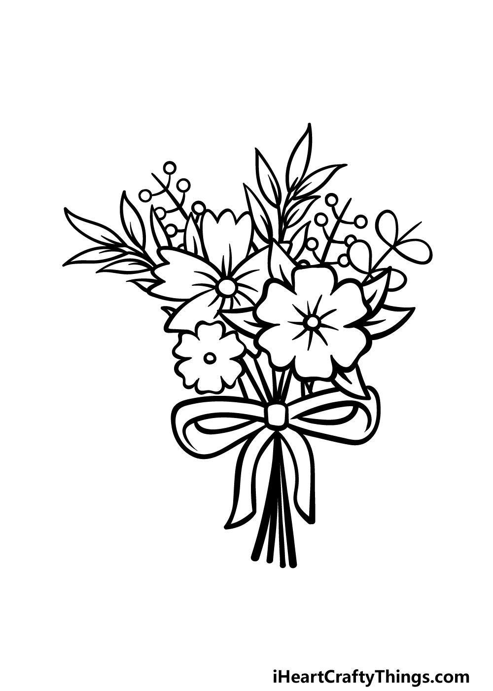 how to draw cartoon flowers step 5
