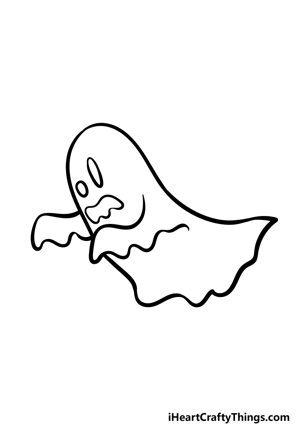 how to draw a cartoon ghost step 5