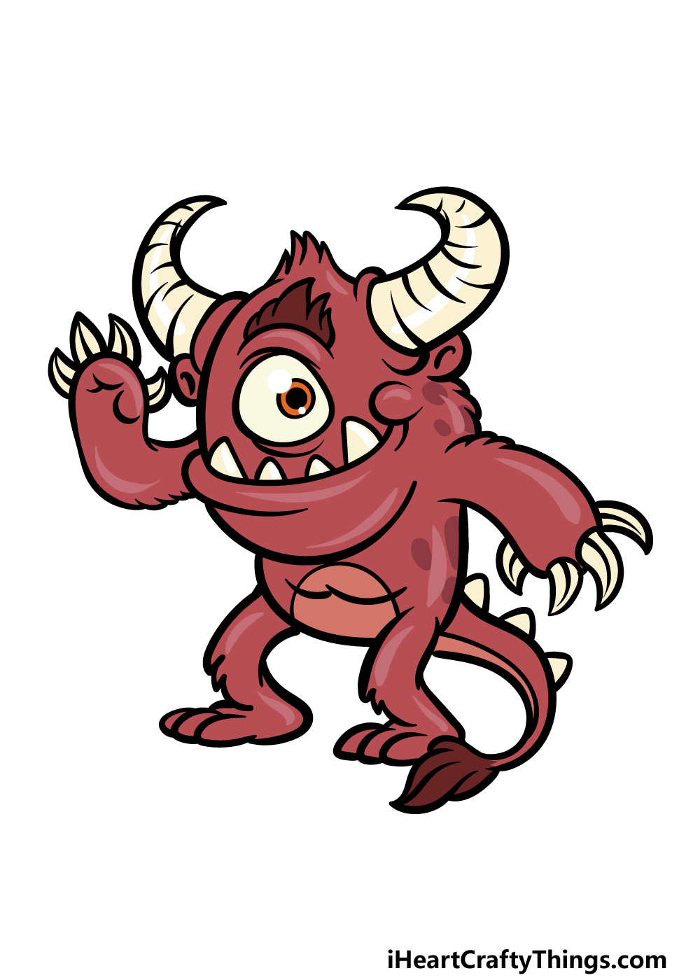 how to draw cartoon monster step 6
