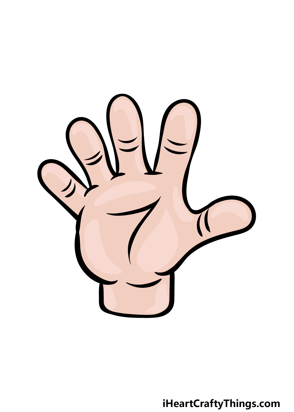 how to draw a cartoon hand step 6
