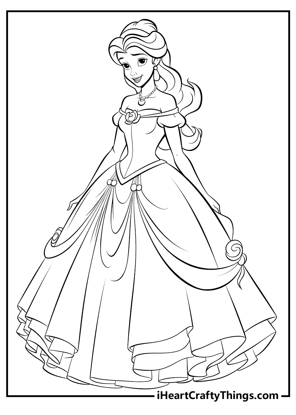 original belle coloring pages