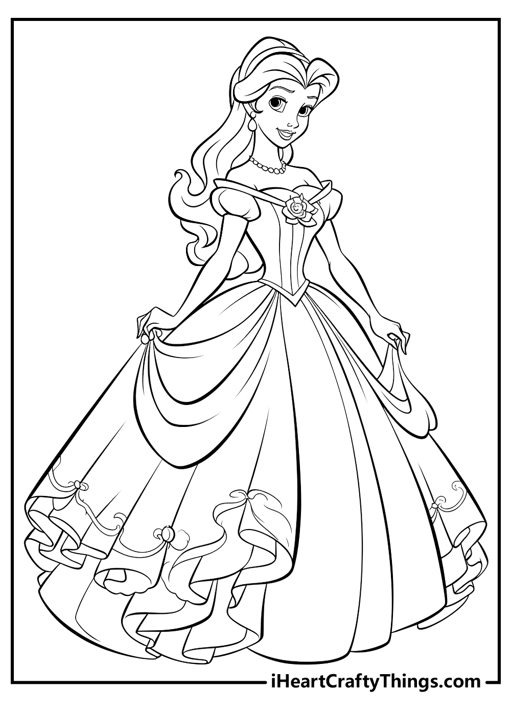 belle coloring printable