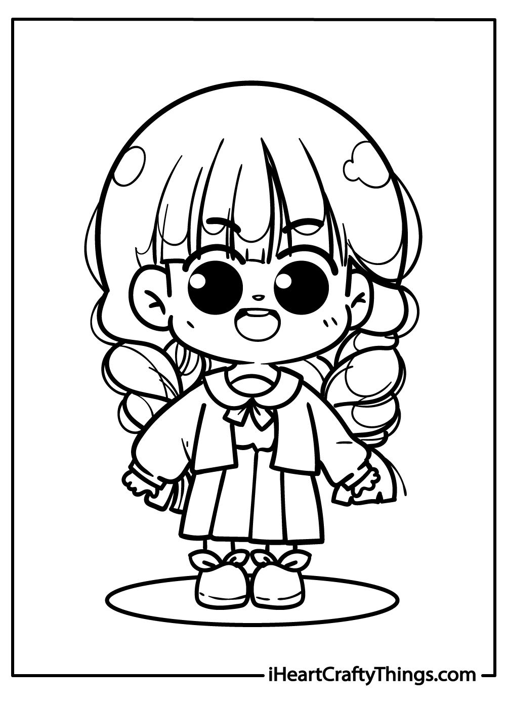 original chibi coloring printable