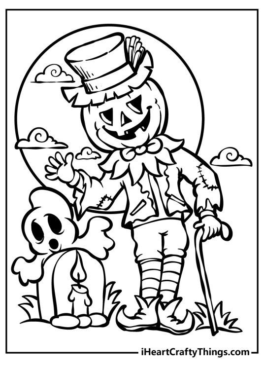 Scarecrow with a jack-o