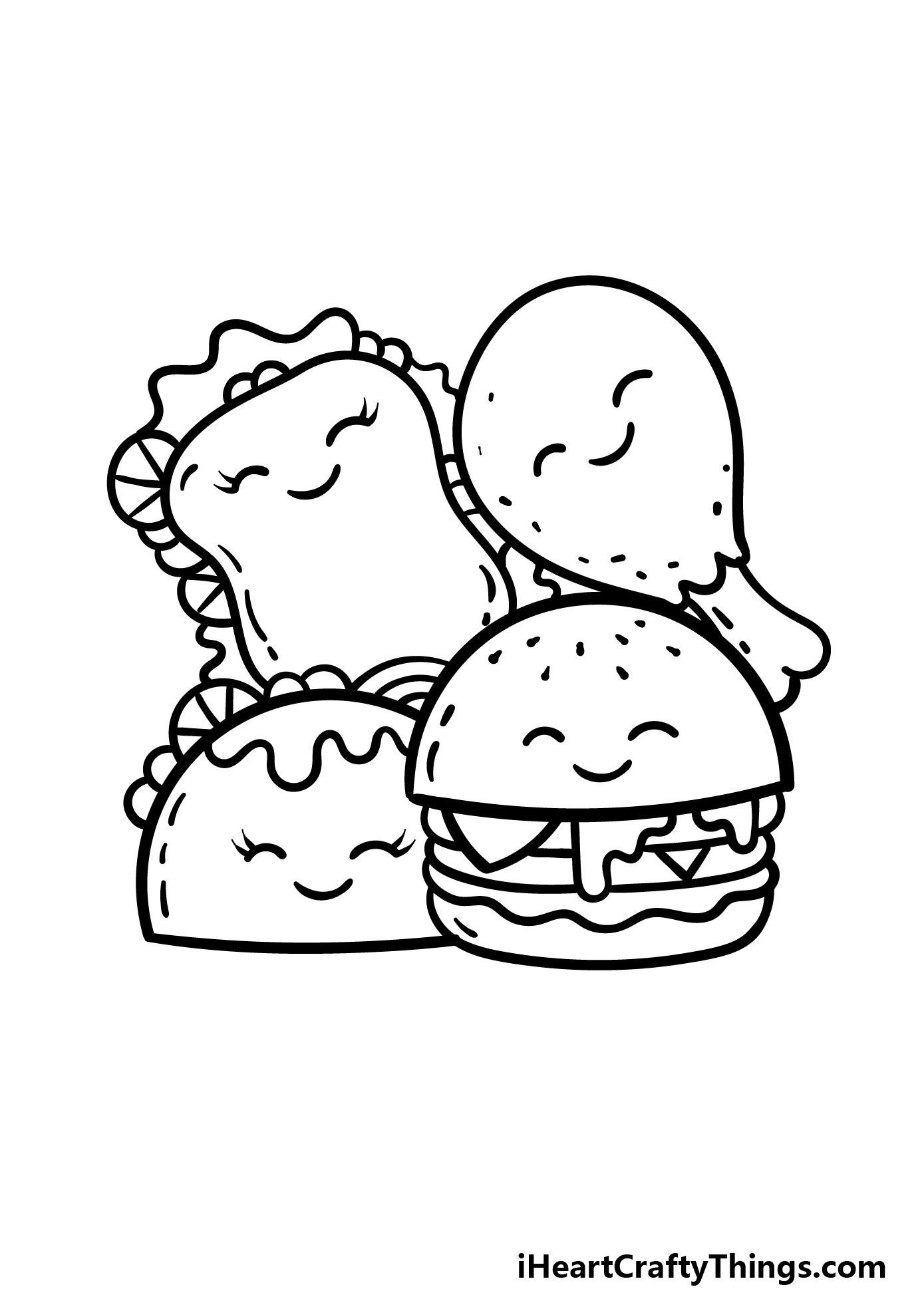 how to draw cartoon food step 5