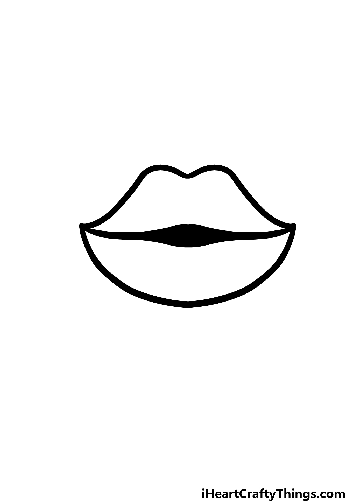 how to draw cartoon lips step 4