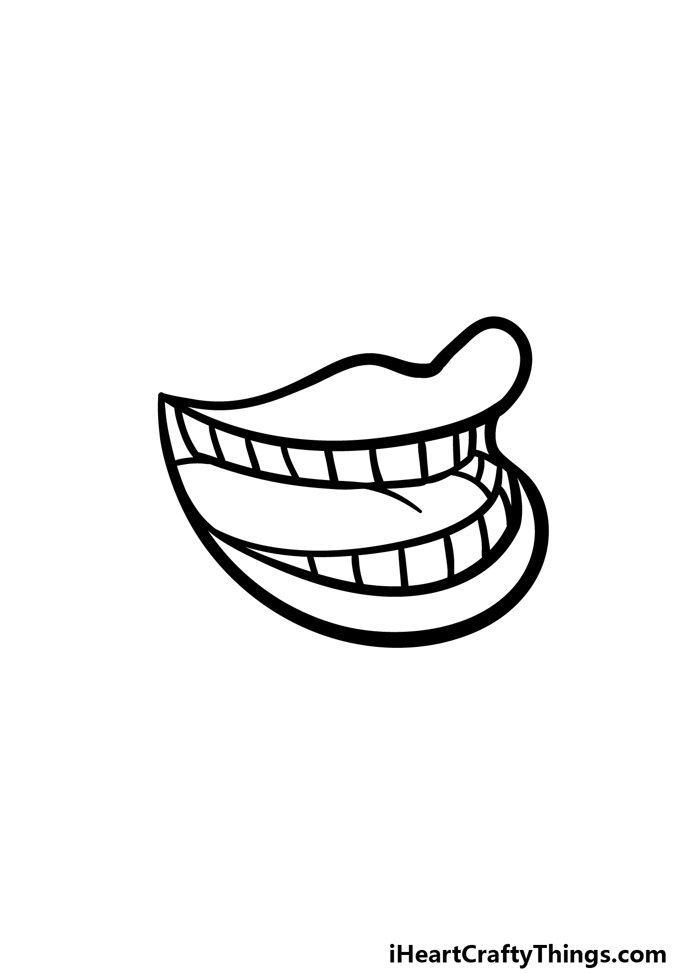 how to draw a cartoon mouth step 5