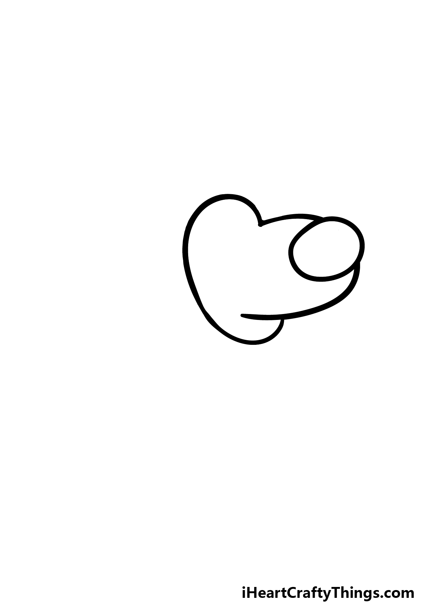 how to draw a cartoon reindeer step 1