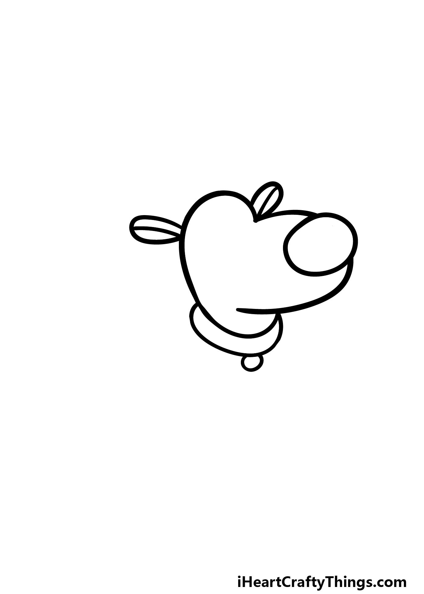 how to draw a cartoon reindeer step 2