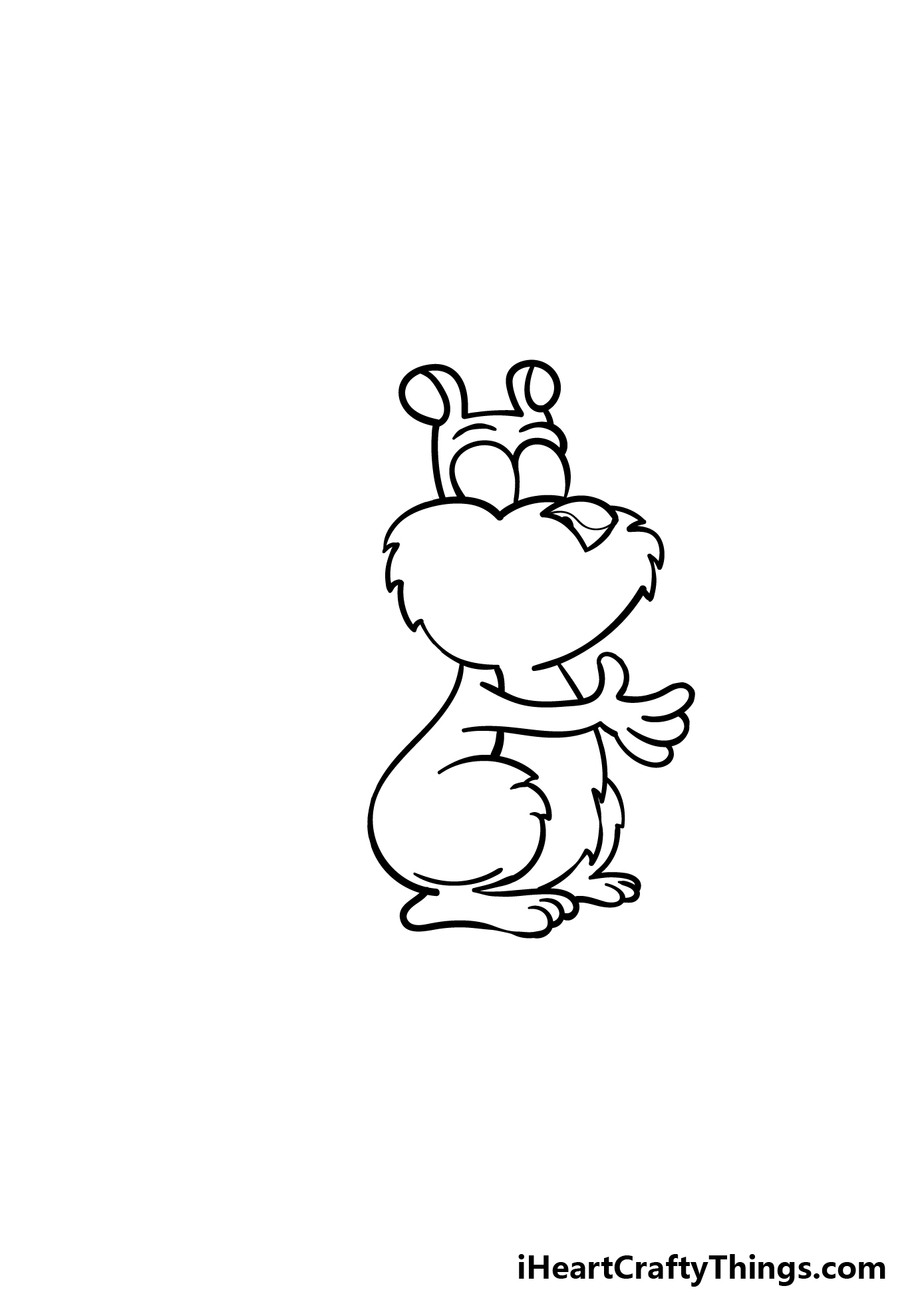 how to draw a cartoon squirrel step 2