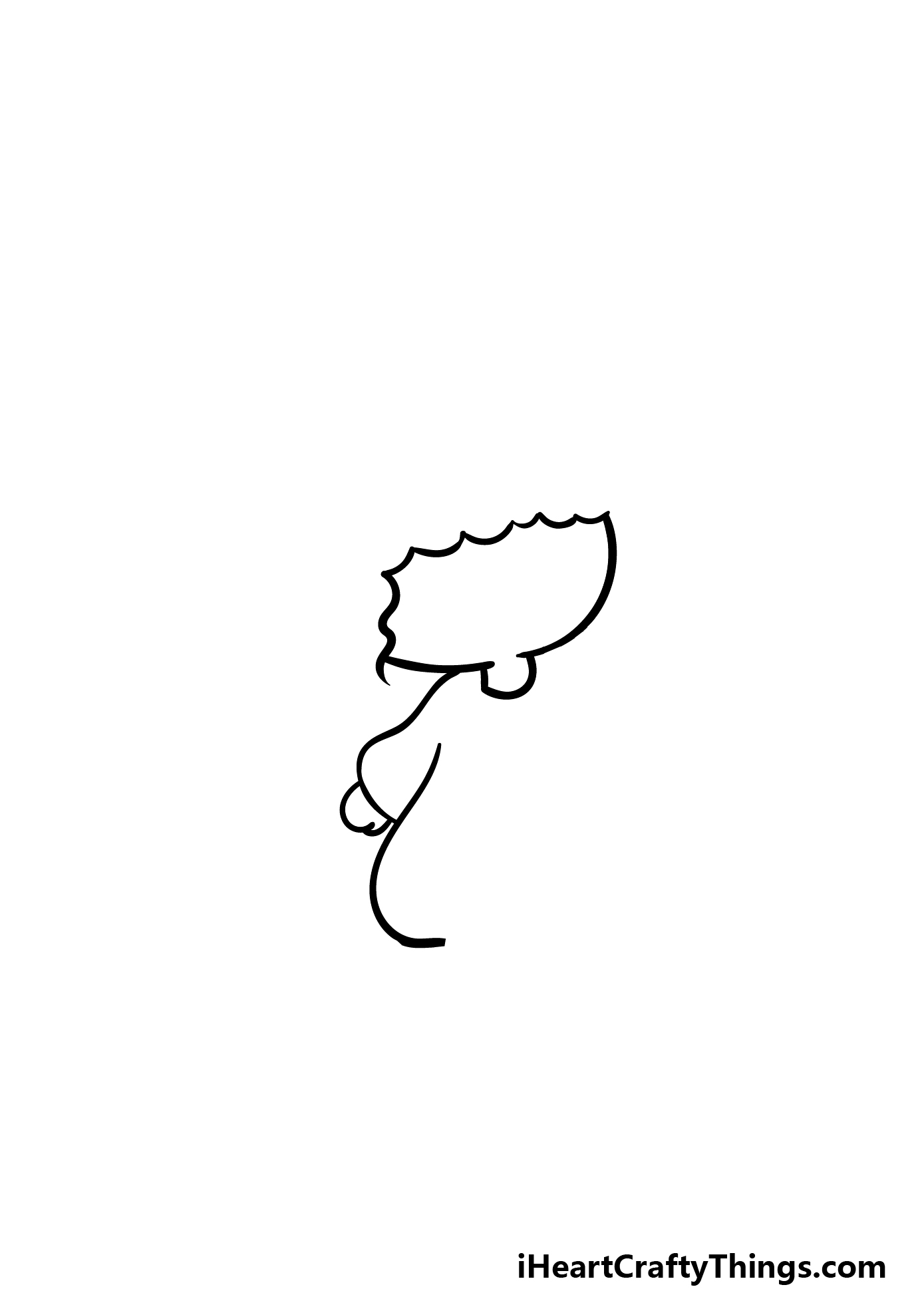 how to draw a cartoon witch step 1