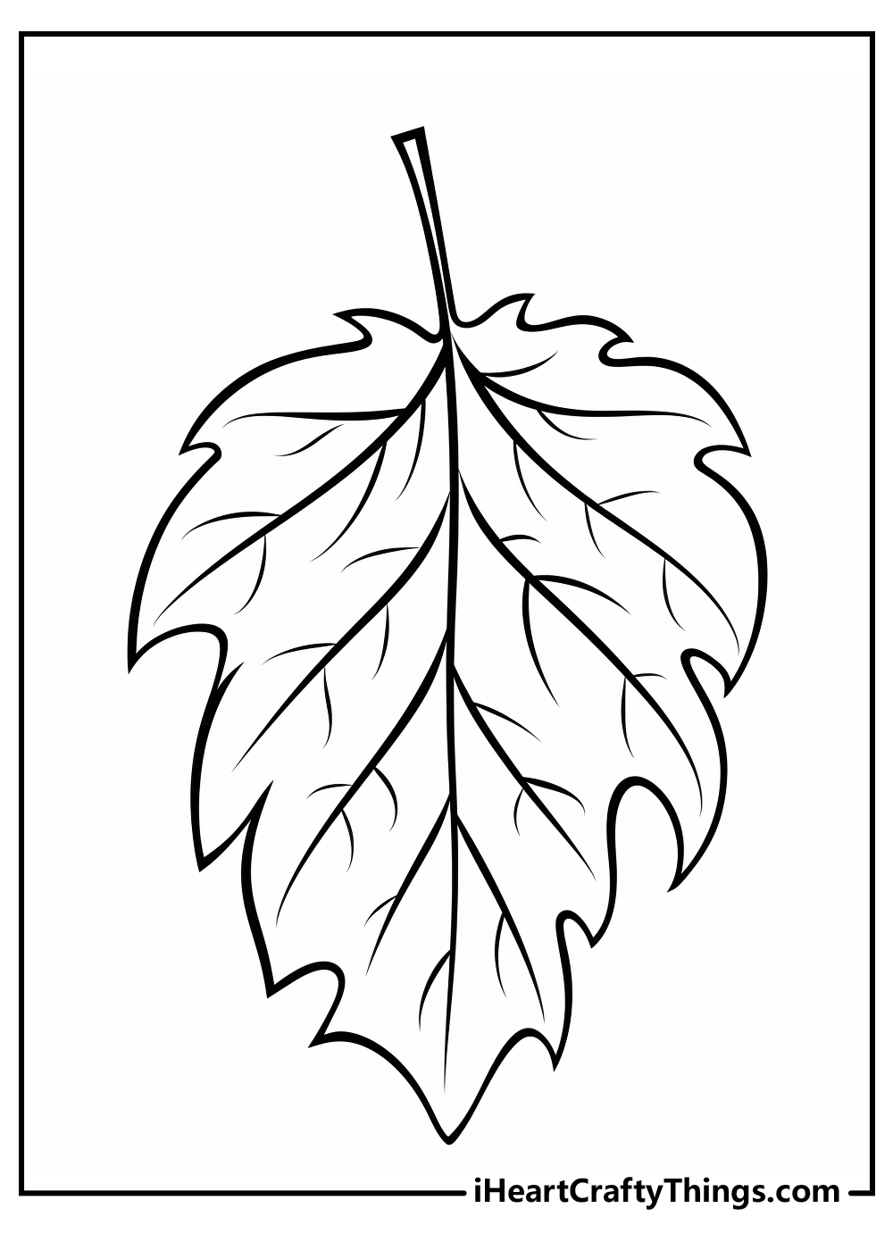 original leaf coloring printable