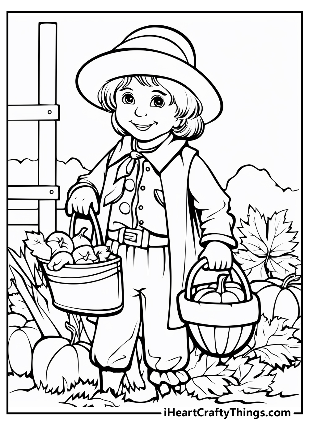 original pilgrim coloring pages