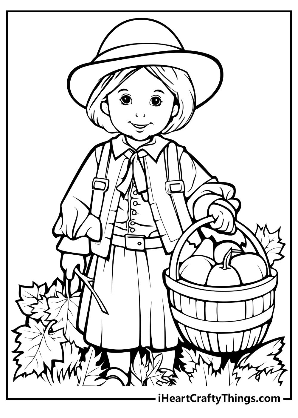 new pilgrim coloring sheet