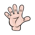 how to draw a cartoon hand image