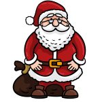 how to draw a cartoon Santa image