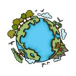 how to draw a cartoon earth image