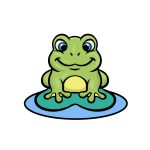 how to draw a cartoon frog image