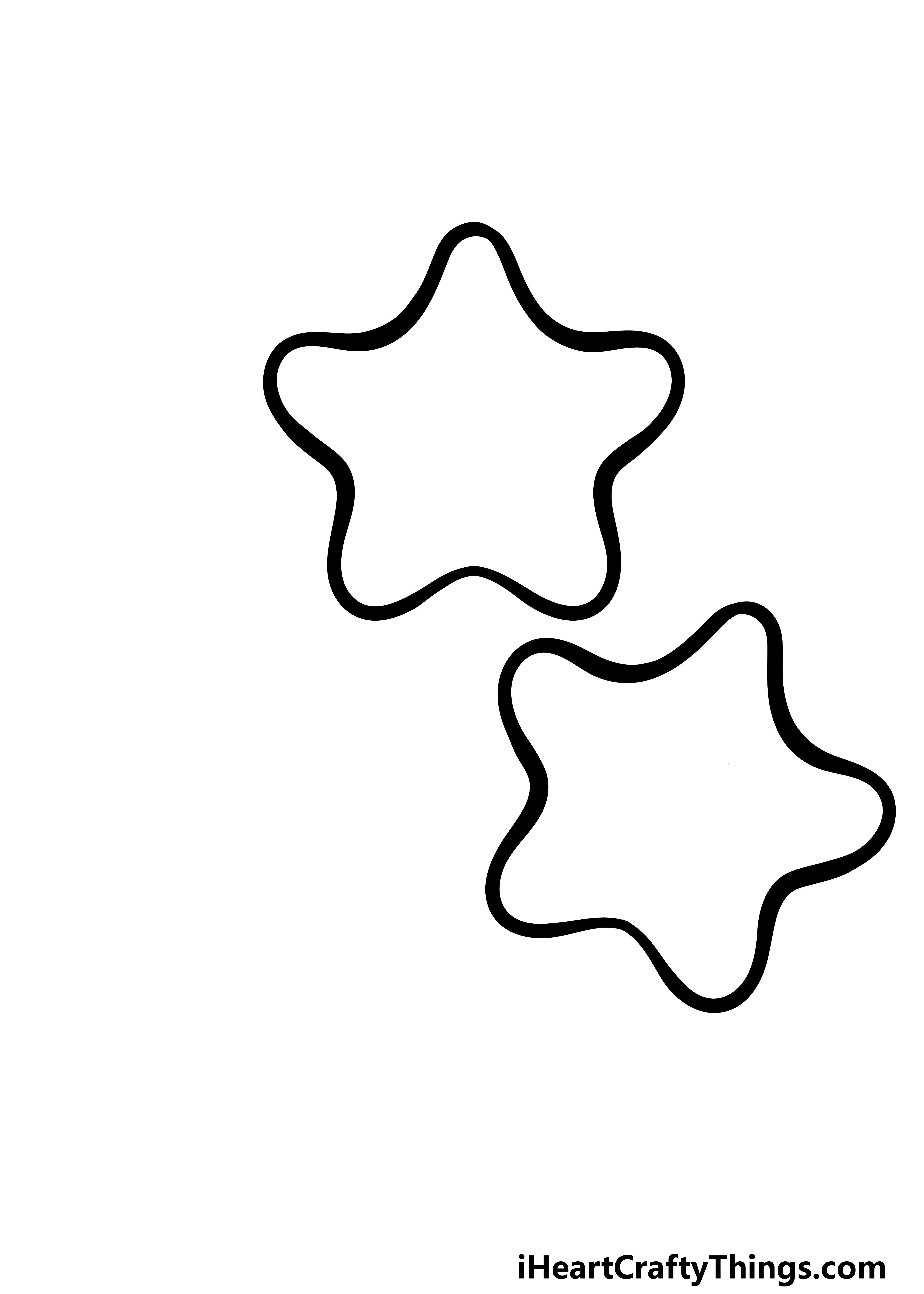 how to draw cartoon stars step 3