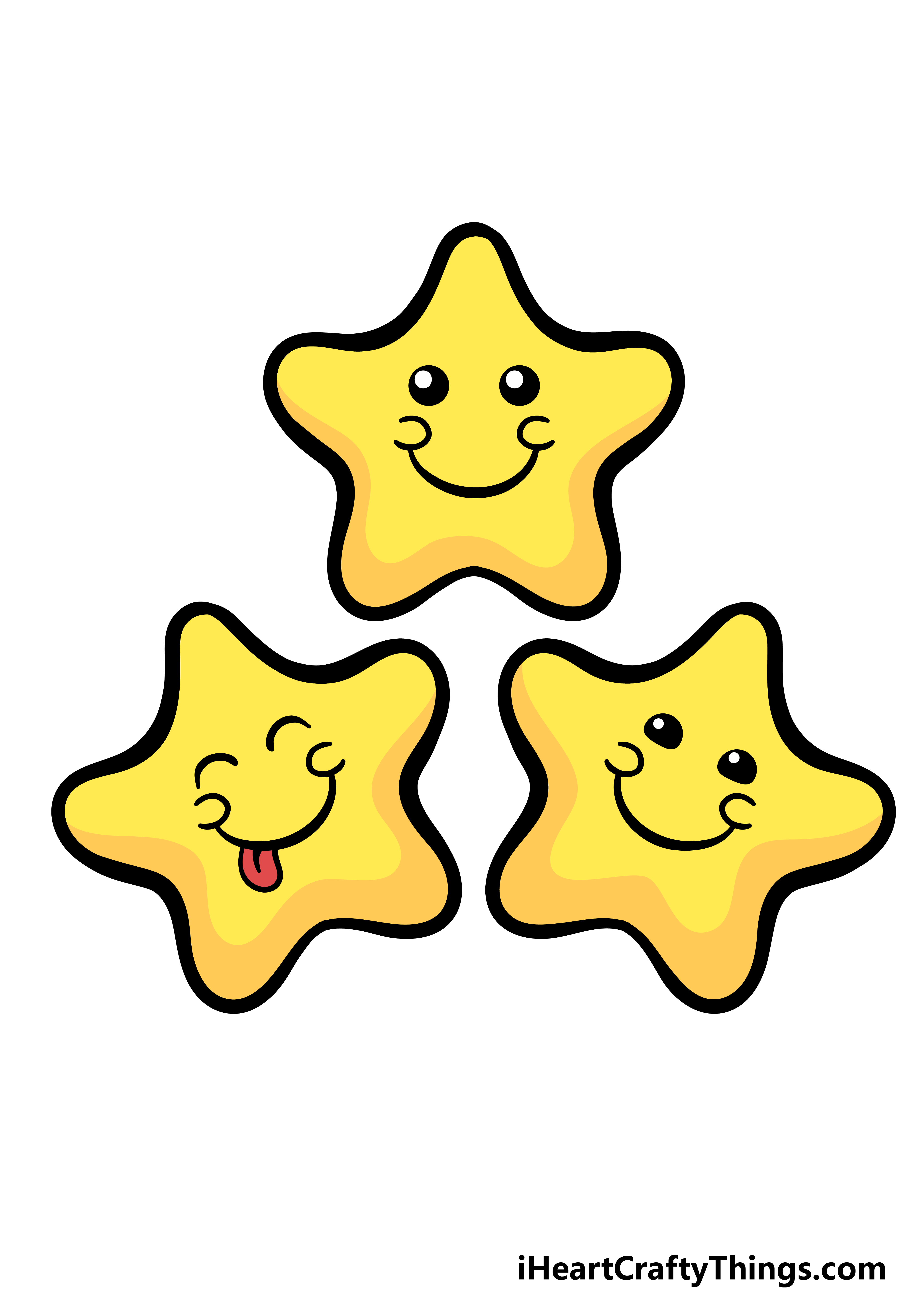 how to draw cartoon stars step 6