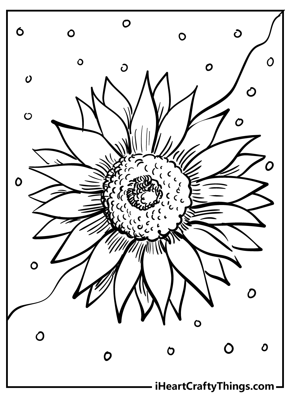 Sunflower coloring pages free printable